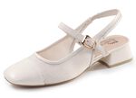 ELENA EDEN, schicke Damen-Slingpumps, Weite G, mit Klettverschluss CREME