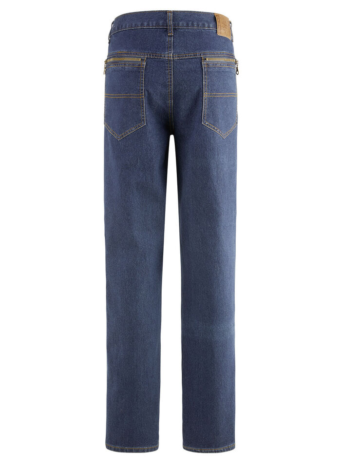 Jeans mit Dehnbundeins&auml;tzen in 3 Farben JEANSBLAU