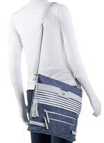 Tasche mit teilweise glitzernden Flechtdurchzügen JEANS