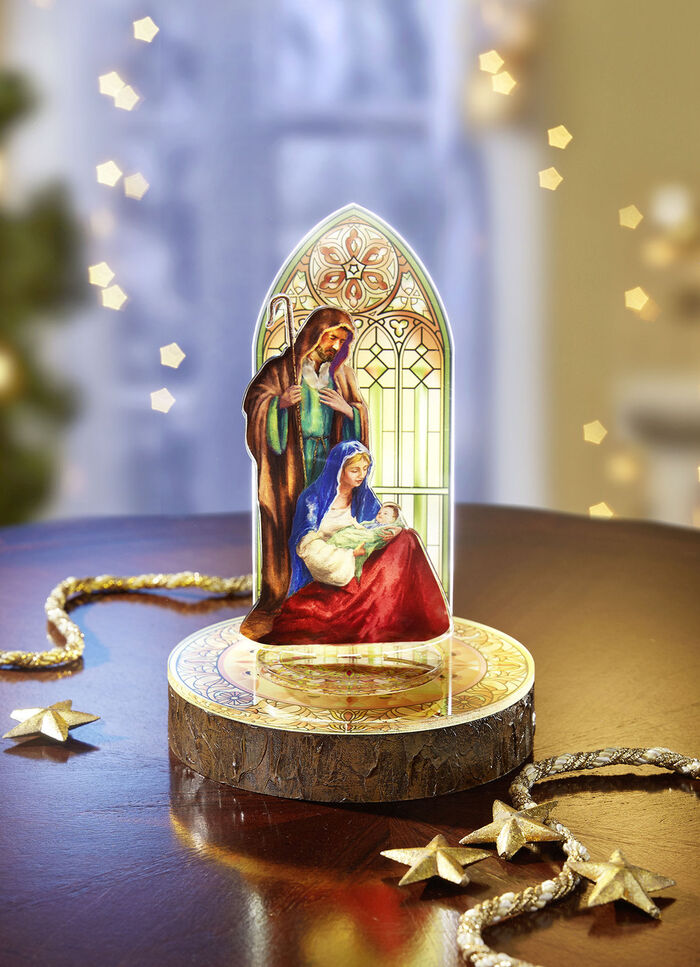 Beleuchtete Krippenszene 