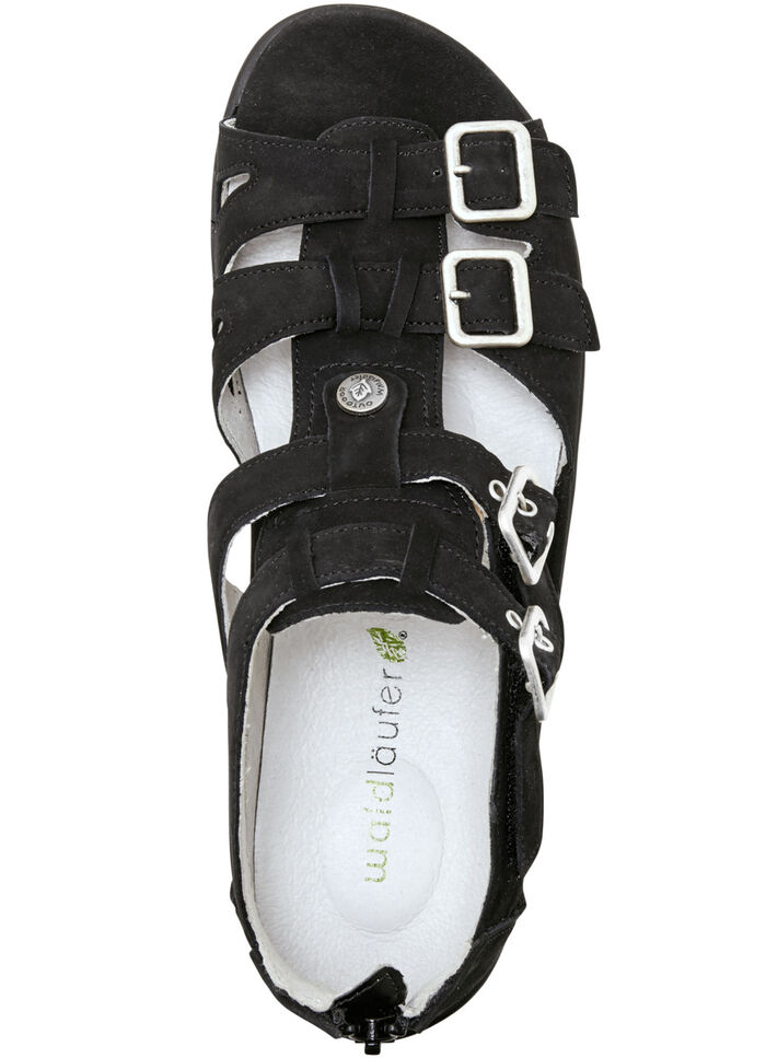 Waldl&auml;ufer Sandale mit verstellbaren Riemchen SCHWARZ