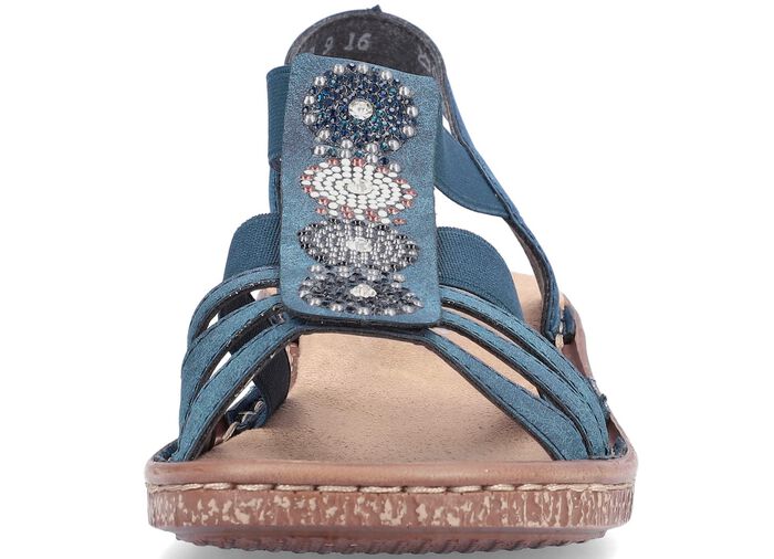 Rieker Sandale mit Glitzersteinchen JEANSBLAU