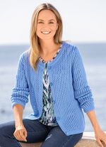 Strickjacke in Netzstrick 
