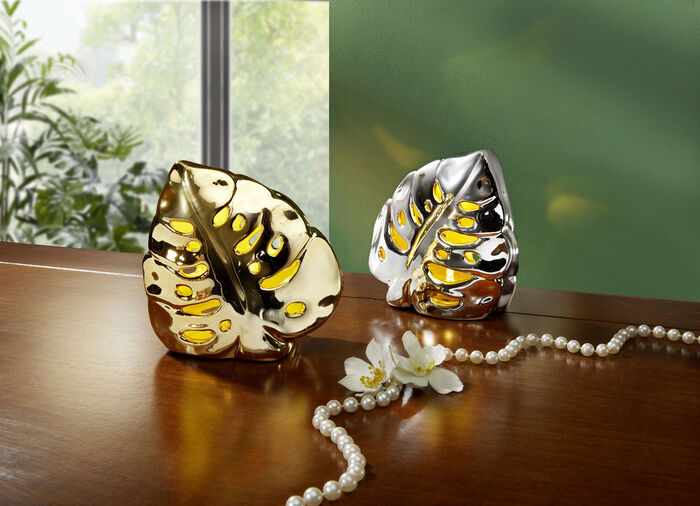 Beleuchtetes Porzellan-Blatt 