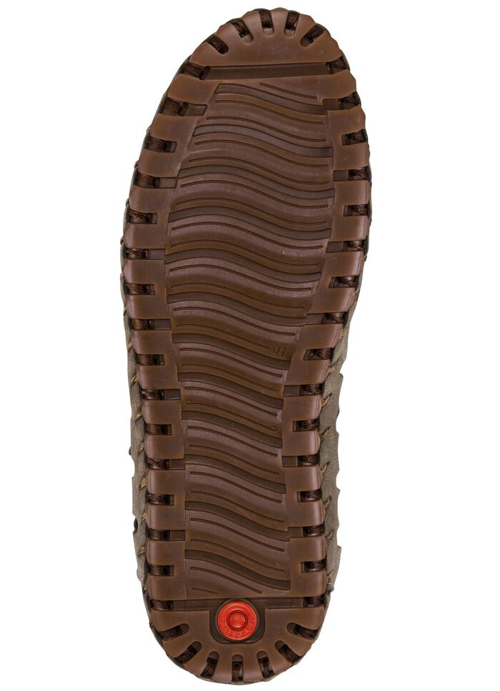 Gemini Slipper aus weichem Rind-Nubukleder TAUPE