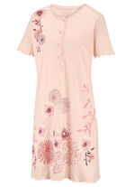 Zweierpack Nachthemden mit Knopfleiste und gebogten Abschlüssen 