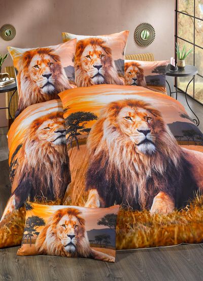 Bettw&auml;sche-Garnitur mit Rei&szlig;verschluss 