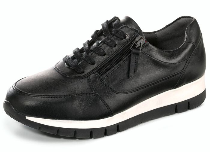 ELENA EDEN, sportliche Damen-Sneaker, Weite H, mit herausnehmbarem Fu&szlig;bett SCHWARZ