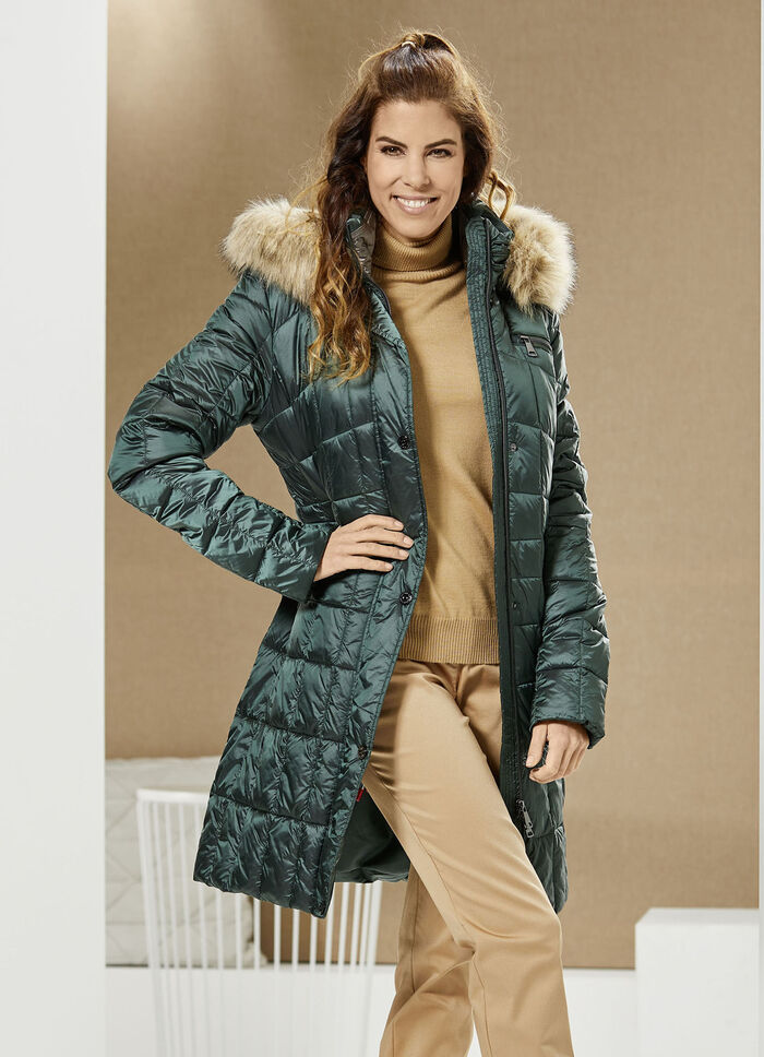 Funktions-Kurzmantel mit abnehmbarer Kapuze 