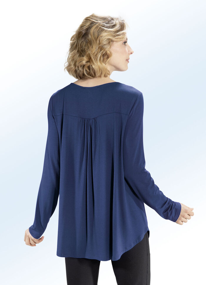 Shirt-Tunika mit rundem Halsausschnitt MARINE