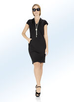 Kleid mit raffinierter Faltenlegung SCHWARZ
