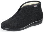 Reißverschluss-Stiefelette aus weichem Textilmaterial SCHWARZ