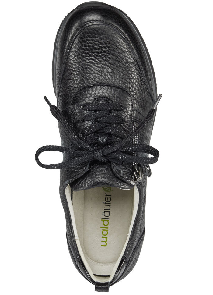 Waldläufer, leichte Damen-Sneaker, Weite H, mit herausnehmbarem Fußbett SCHWARZ