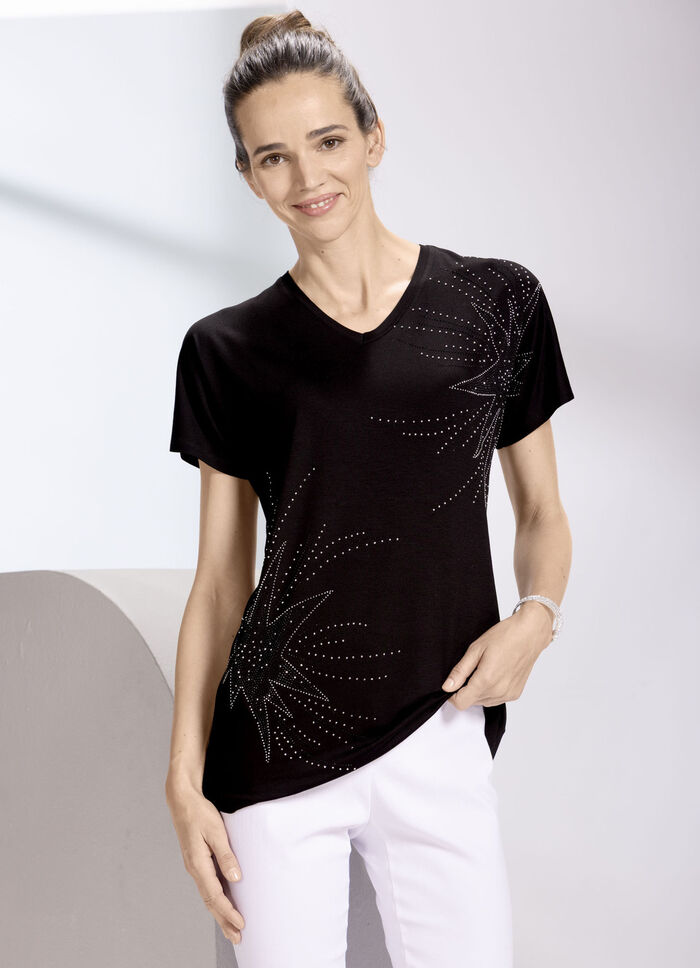 Shirt mit Strasszier 