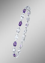 Armband mit Amethyst und Weisstopas 