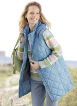 Steppweste mit dekorativem Zierband 