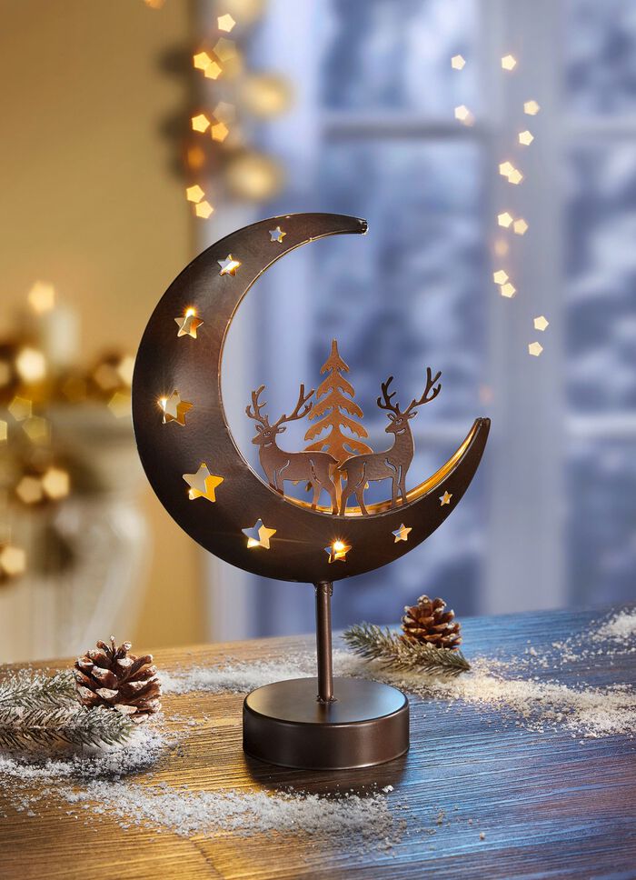 Beleuchteter Mond aus Metall 