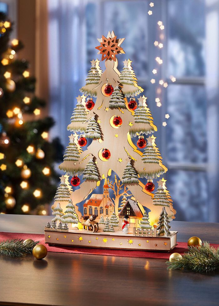 Stimmungsvoller Schwibbogen aus Holz 