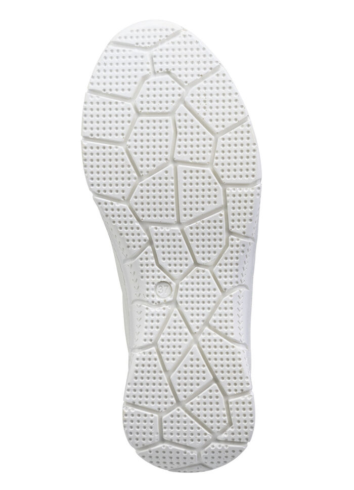 Andrea Conti Schn&uuml;rschuh aus Nappaleder mit Kontrastdurchz&uuml;gen WEISS