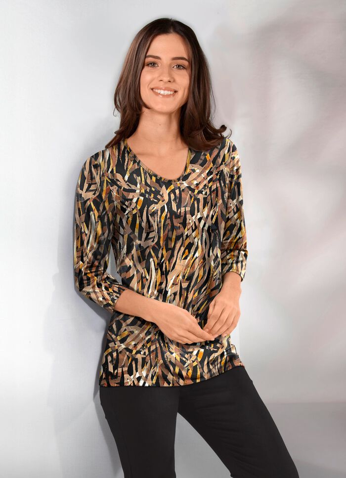 Shirt mit 3/4-langen &Auml;rmeln 