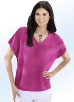 Pulli in weiter Form FUCHSIA