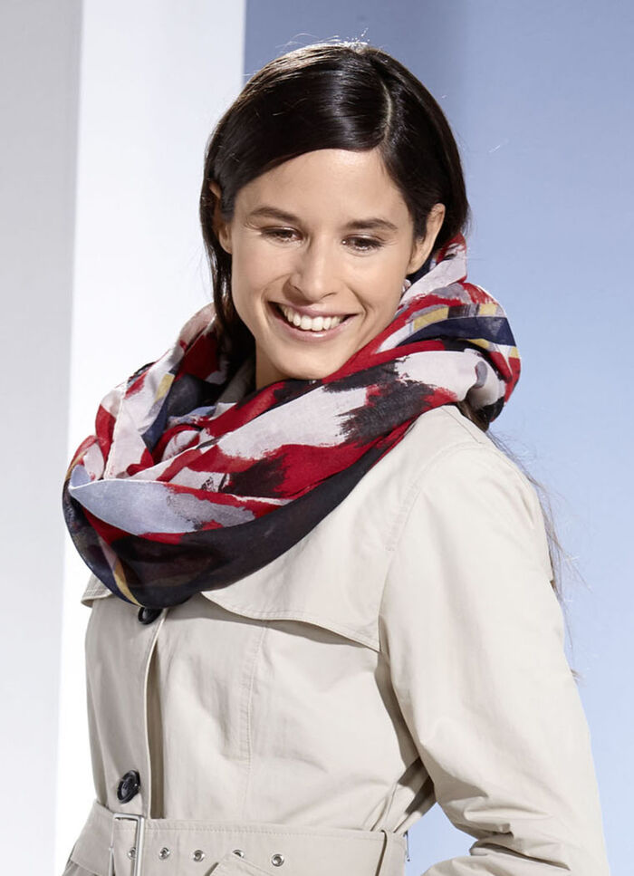 Loop-Schal mit Fantasiedessin 