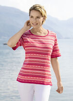 Pulli mit feinem Glitzer ROT-MELBA-WEISS