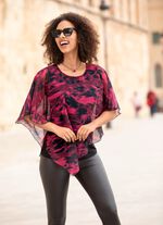 Poncho-Tunika mit eingearbeitetem Top 