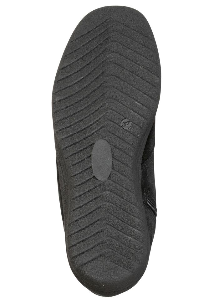 ELENA EDEN, gef&uuml;tterte Damen-Boots, Winterschuhe, mit Lammfell SCHWARZ