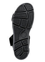 ELENA EDEN Sandale aus weichem Nubukleder und schwarzem Elastikmaterial SCHWARZ