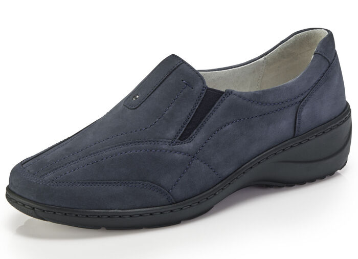 Waldläufer Slipper aus hochwertigem Nubukleder DUNKELBLAU