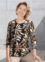 Shirt mit 3/4 langen Ärmeln 