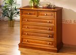 Teilmassive Kommode mit Echtholzfurnier KIRSCHBAUM
