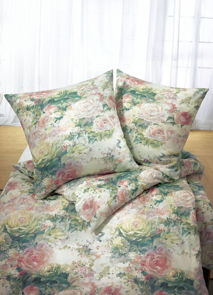 Bettwäsche-Garnitur in verschiedene Qualitäten ROSÉ-GRÜN