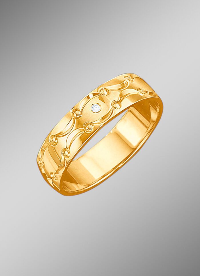 Trauring mit Wellen-Design 