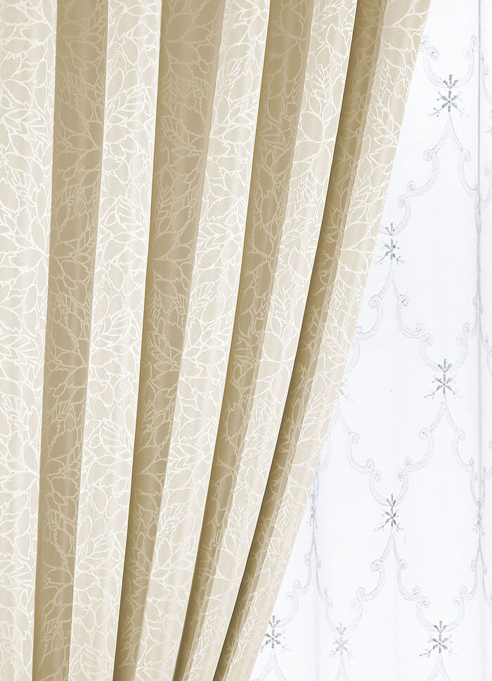 Übergardinen-Garnitur mit Universalschienenband CREME