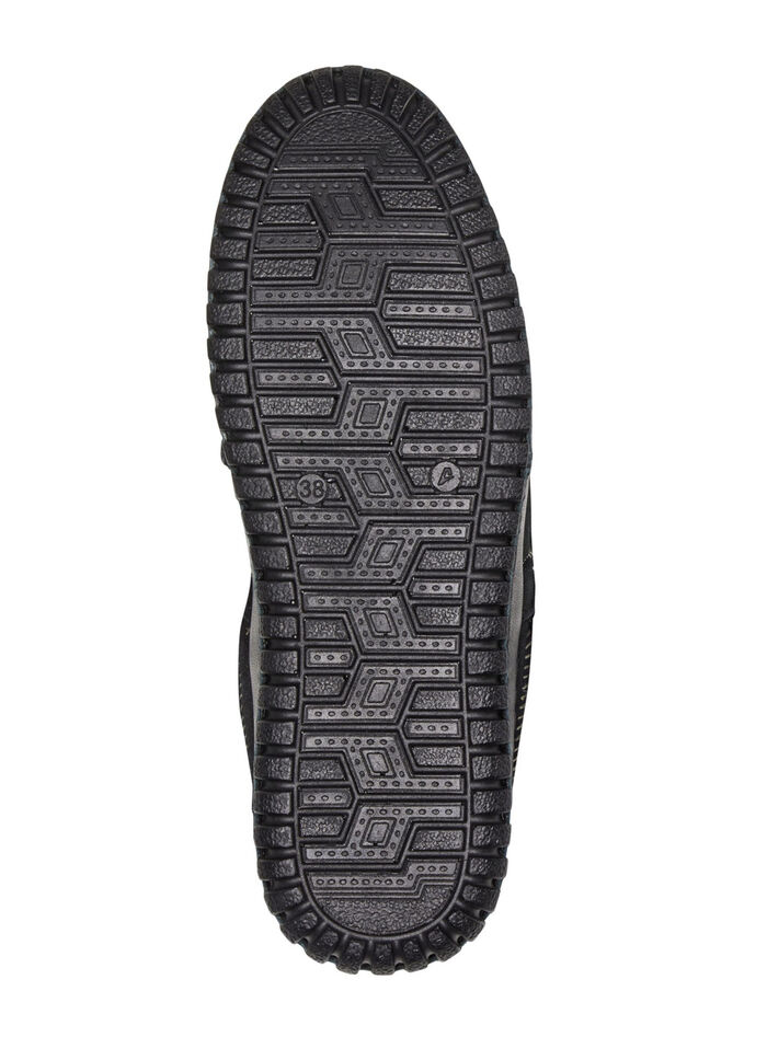 Gemini Pantoffel aus weichem, bestem Veloursleder SCHWARZ