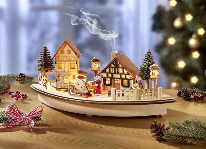 Beleuchtetes Winterdorf 