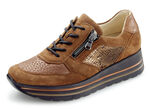 Waldläufer Schnürschuh mit Stretchmaterial im Ballenbreich COGNAC