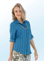 Kombistarke Bluse mit Hemdkragen JEANSBLAU