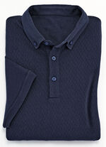 Poloshirt in Struktur-Qualit&auml;t MARINE