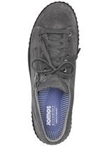 Schn&uuml;rschuh aus hochwertigem Rind-Veloursleder GRAFIT