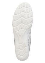 Caprice, sommerliche Damen-Ballerinas, Weite G, mit Gummizug WEISS