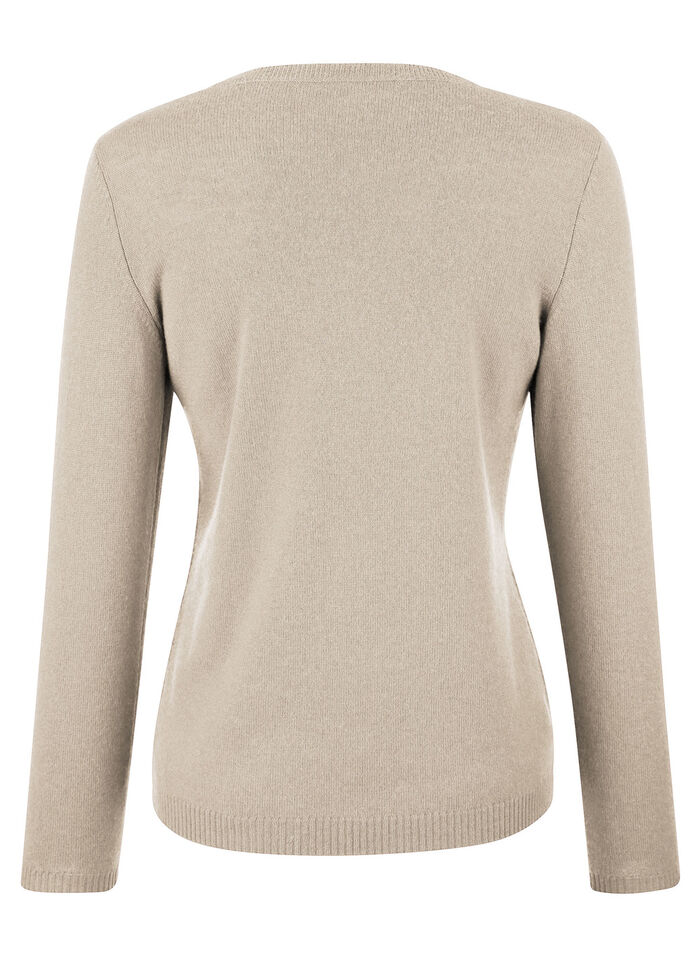 Pullover mit Kaschmir  BEIGE