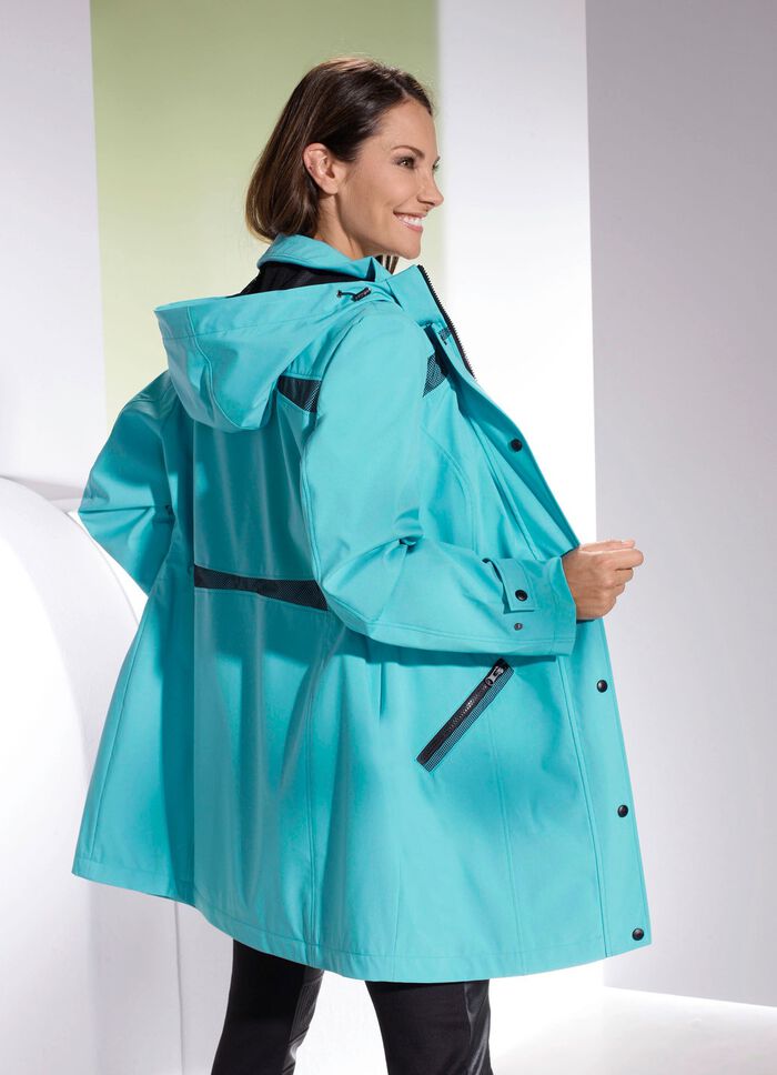 Funktions-Longjacke mit abnehmbarer Kapuze 