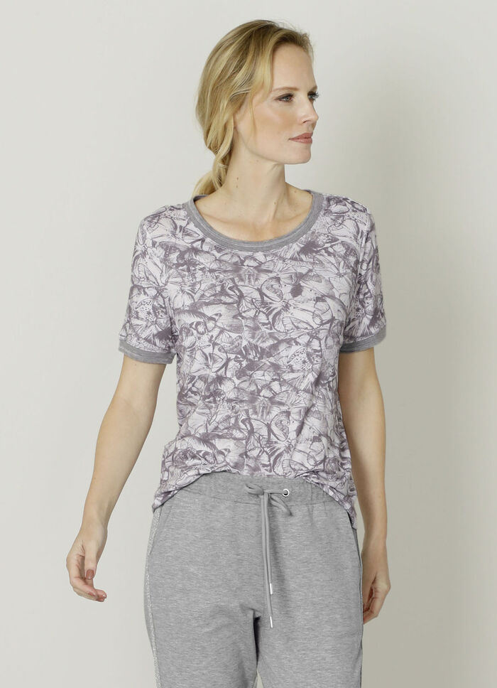 Shirt mit sportiven Rippbündchen 