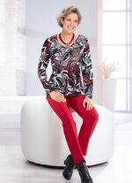 Shirt mit abgerundetem V-Ausschnitt  