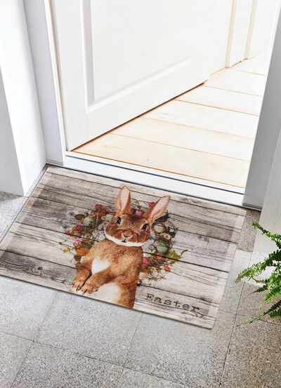 Hochwertige Fu&szlig;matte mit Osterhase 