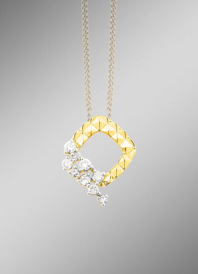 Diamantierter Anh&auml;nger mit 9 Brillanten 