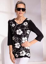 Shirt mit Strasszier SCHWARZ